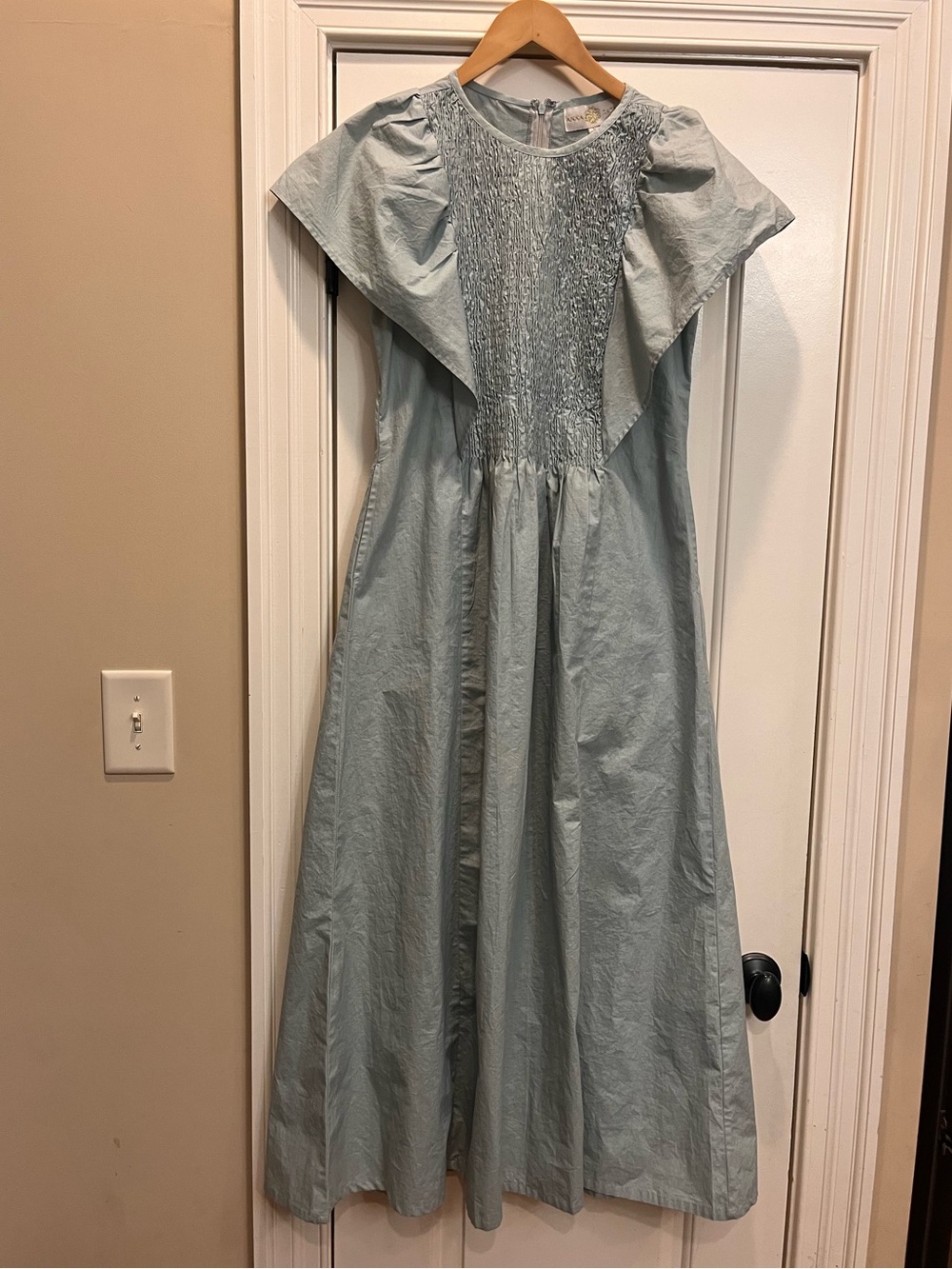 Anna Cate Collin’s Maxi Dress with Smocked Bodice/Sage